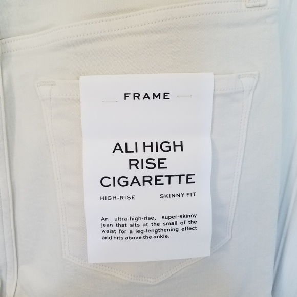 NEW Frame Ivory Ali High Rise Cigarette Jeans Mosaic - Picture 5 of 5
